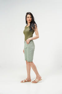 Green Leaf Bermuda Shorts