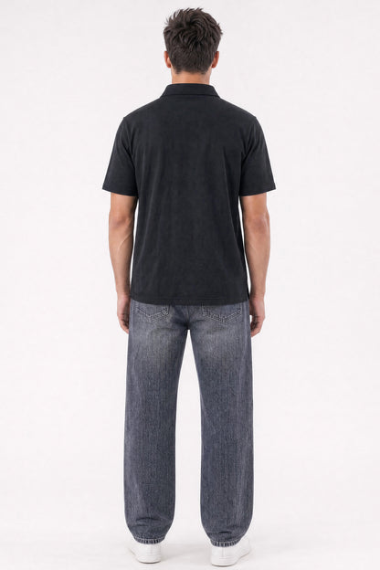 Loose Straight Fit Jeans Charcoal