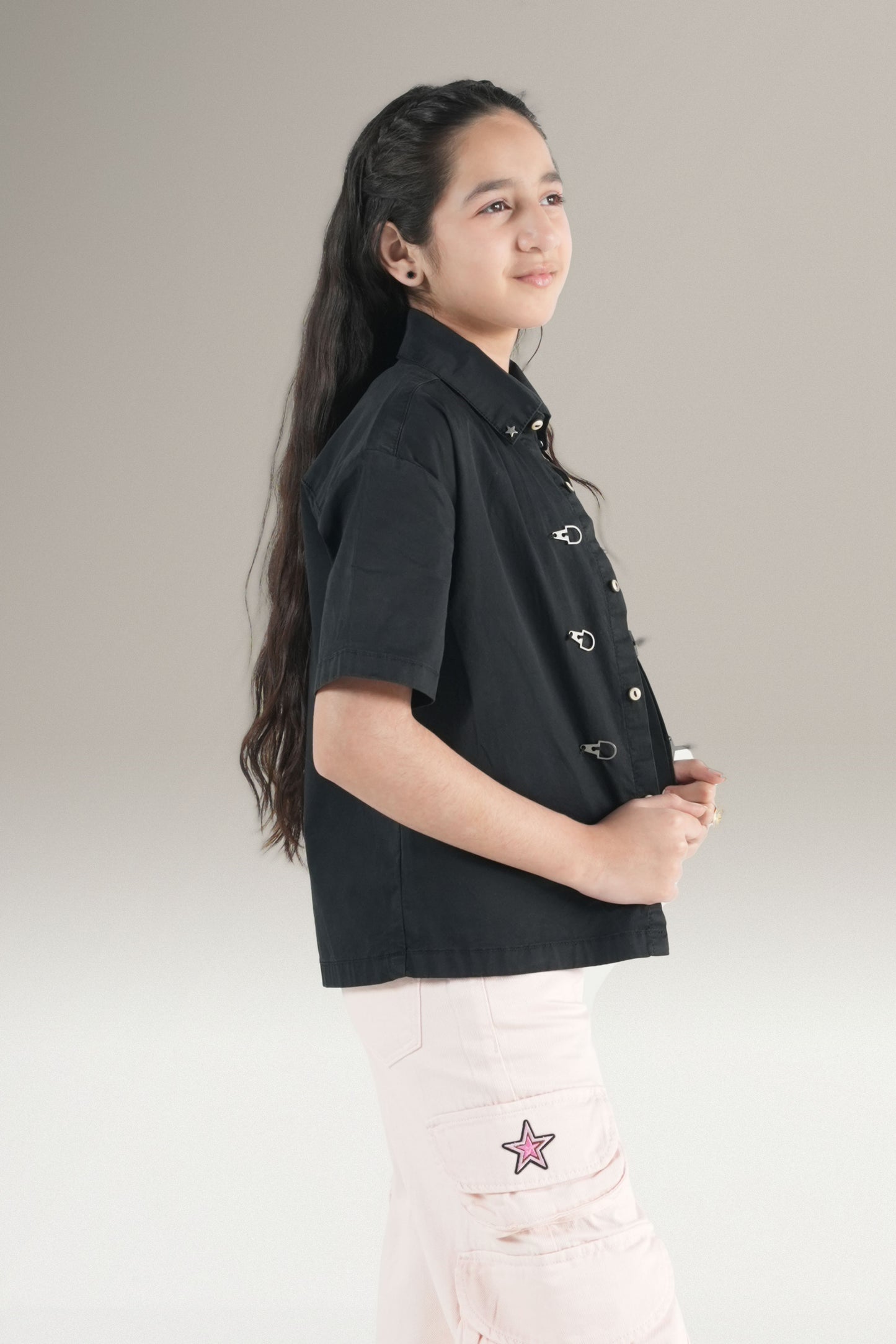 Black Iron Clasp Shirt