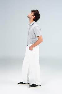 Bamboo Baloon Fit White Pants