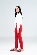Maroon Bootcut Pant