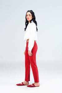 Maroon Bootcut Pant