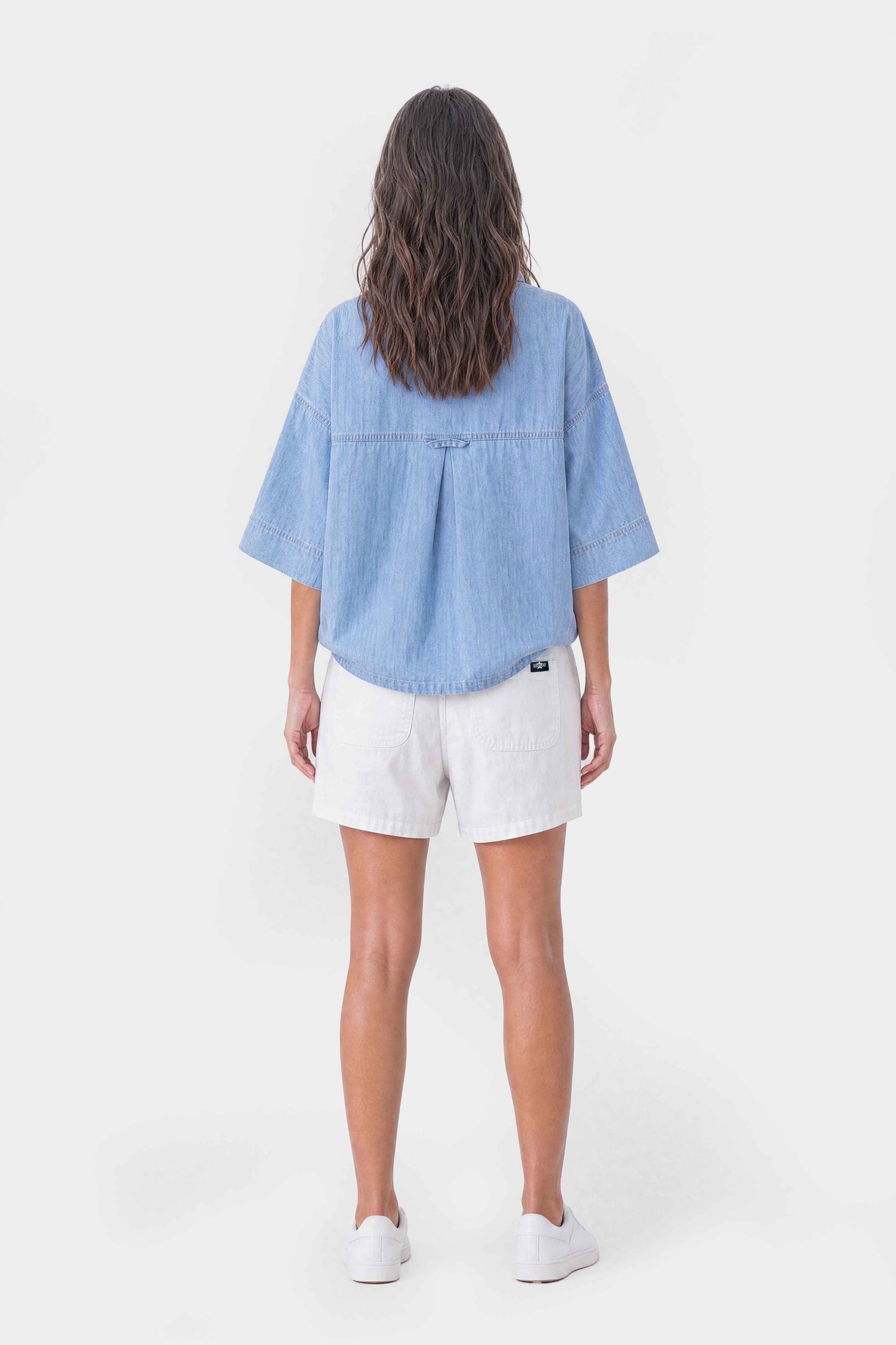 Wide Sleeve Denim Shirt