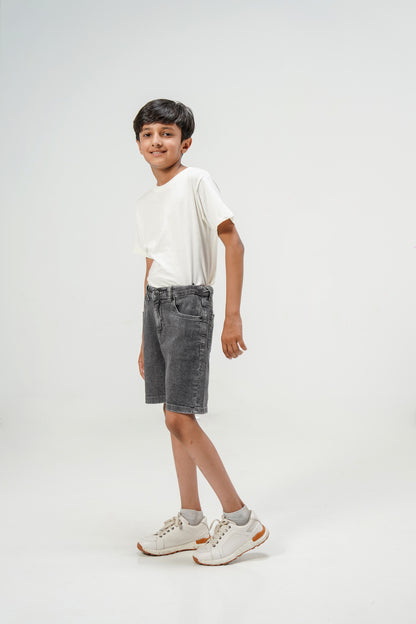 Ultra light Grey Denim Shorts