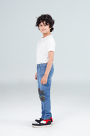 Straight Camokracky Jeans Light blue