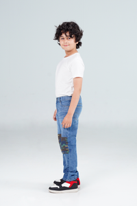 Straight Camokracky Jeans Light blue