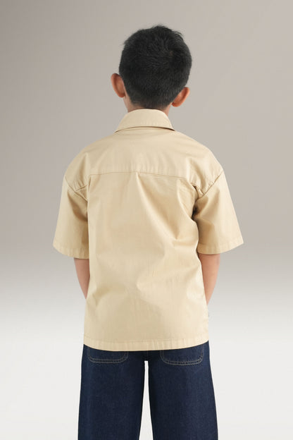 Beige Iron Clasp Shirt