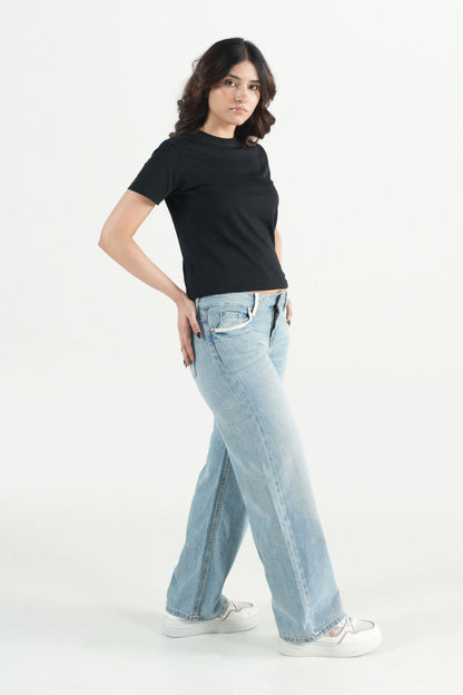 Vintage Wide-Leg With Lace