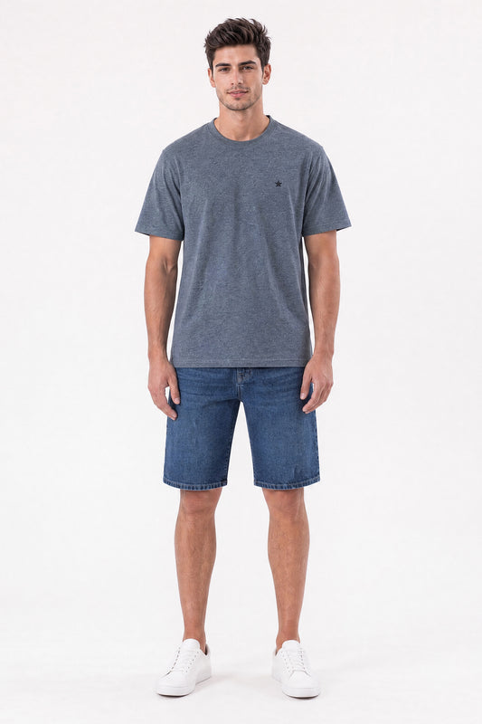Baggy Denim Carpenter Shorts Dark Blue