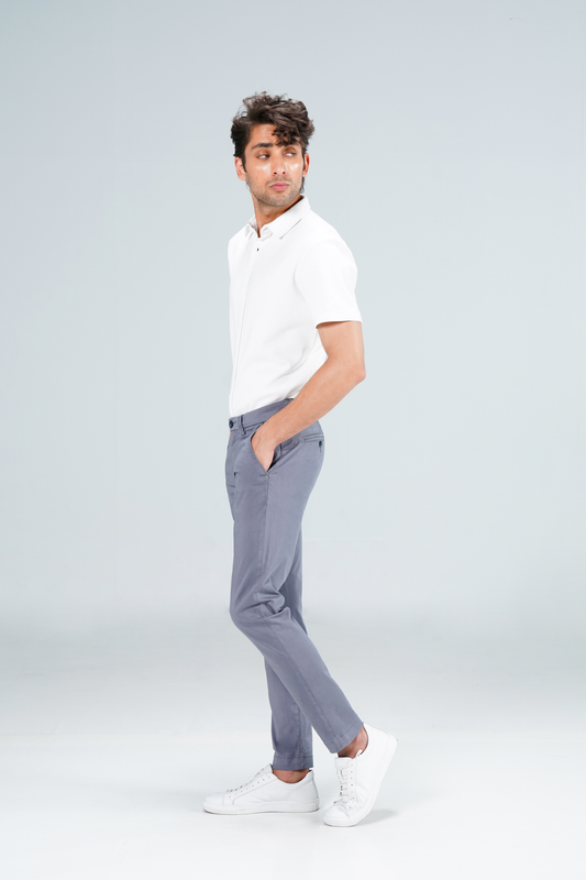Cropped Leg Chino Grey shop at Rockstar Jeans