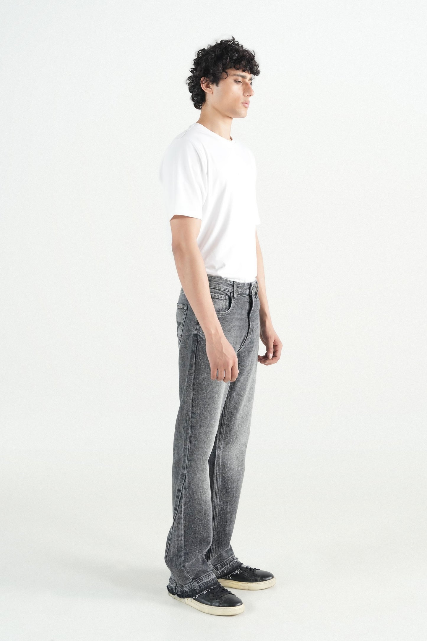 Charcoal Flare Fit Jeans