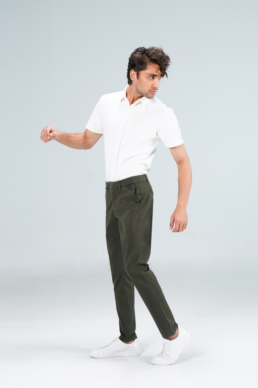 Slim Fit Chino Pant Green shop at Rockstar Jeans