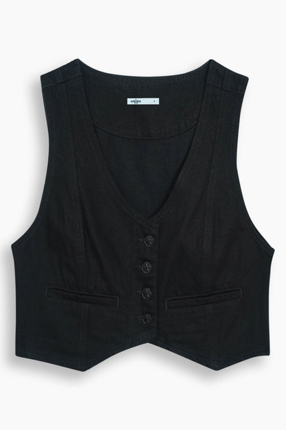 Limited Denim Vest Black
