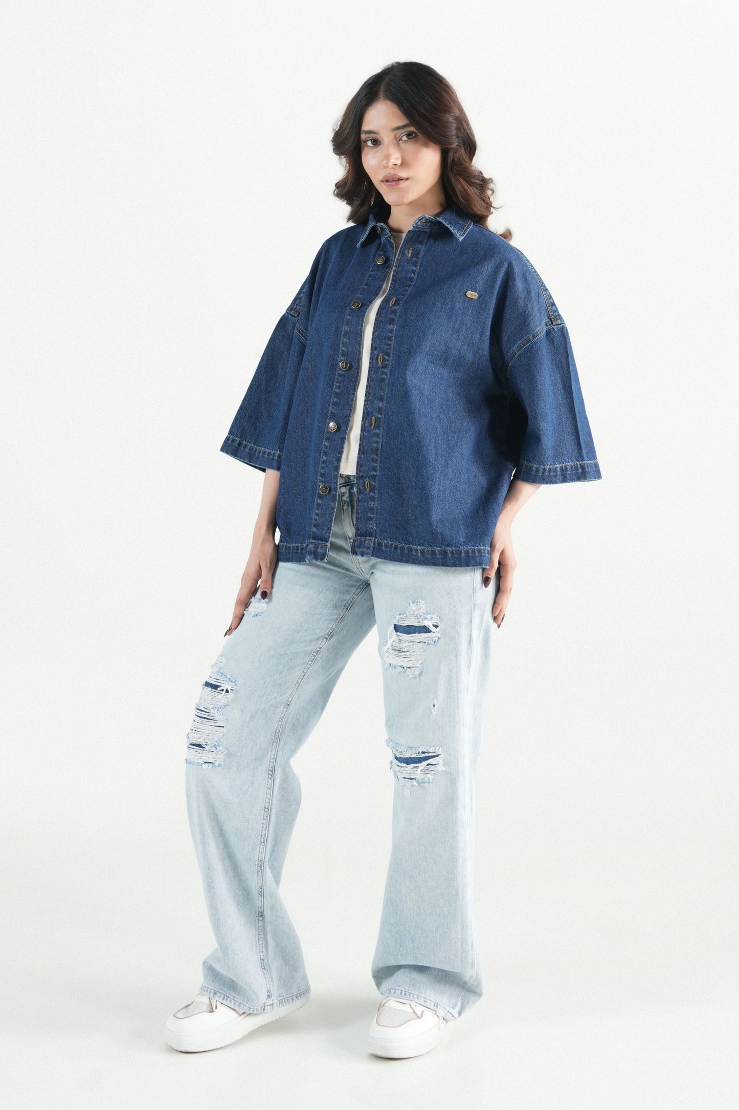 Button Down Mid-Blue Shirt