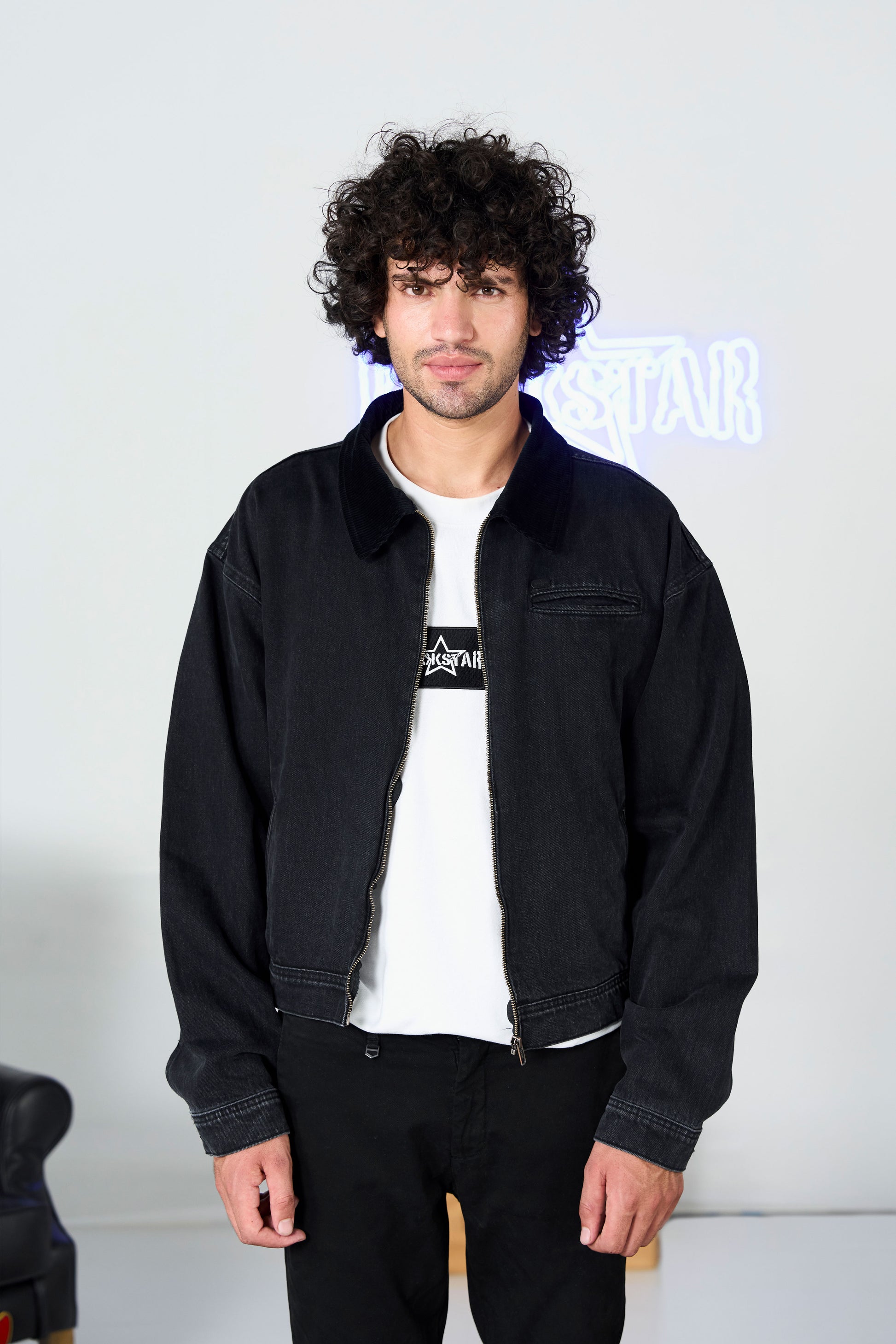 Black Bomber Jacket shop at Rockstar Jeans