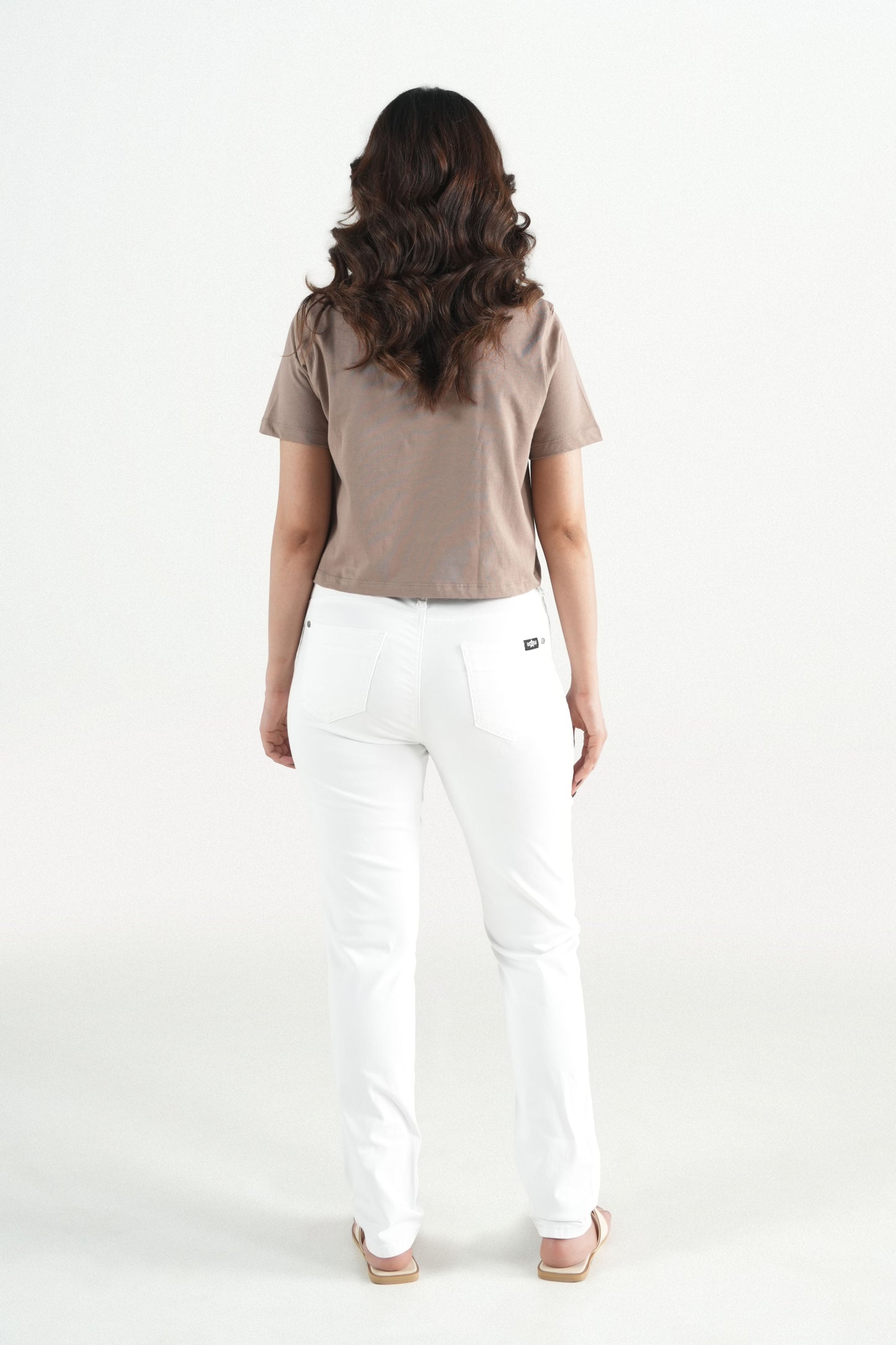 Essential White Stretch Slim fit Pant