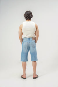 Light Blue Baggy Denim Shorts