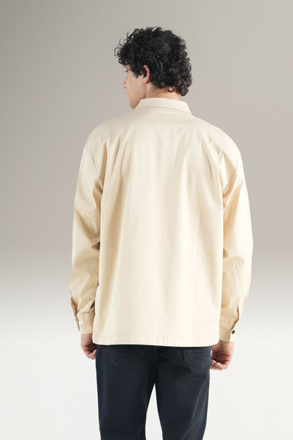 Floral Tuxedo Beige Shirt