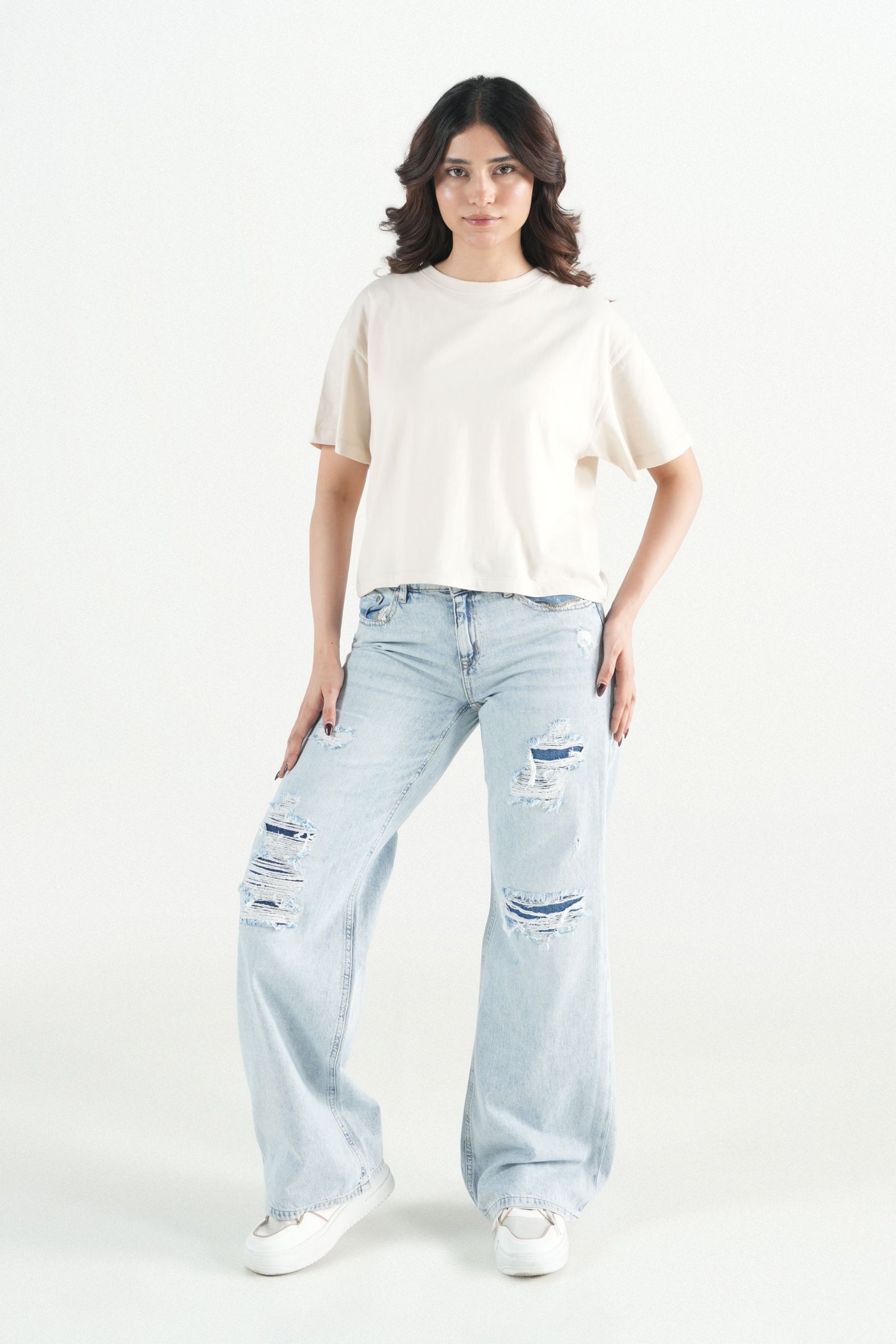 Vintage Repair Wide Leg Jeans