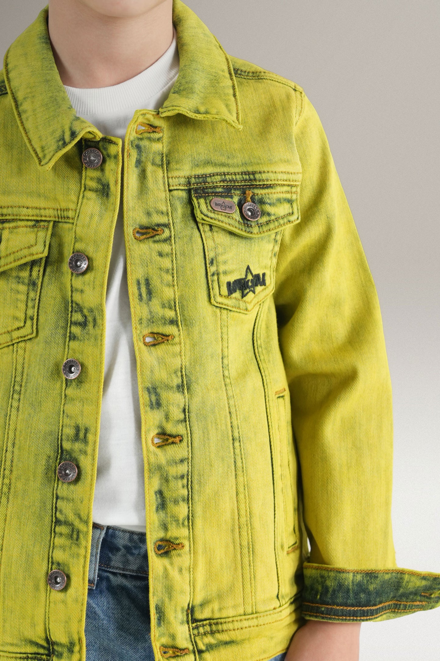Yellow Bust Denim Jacket