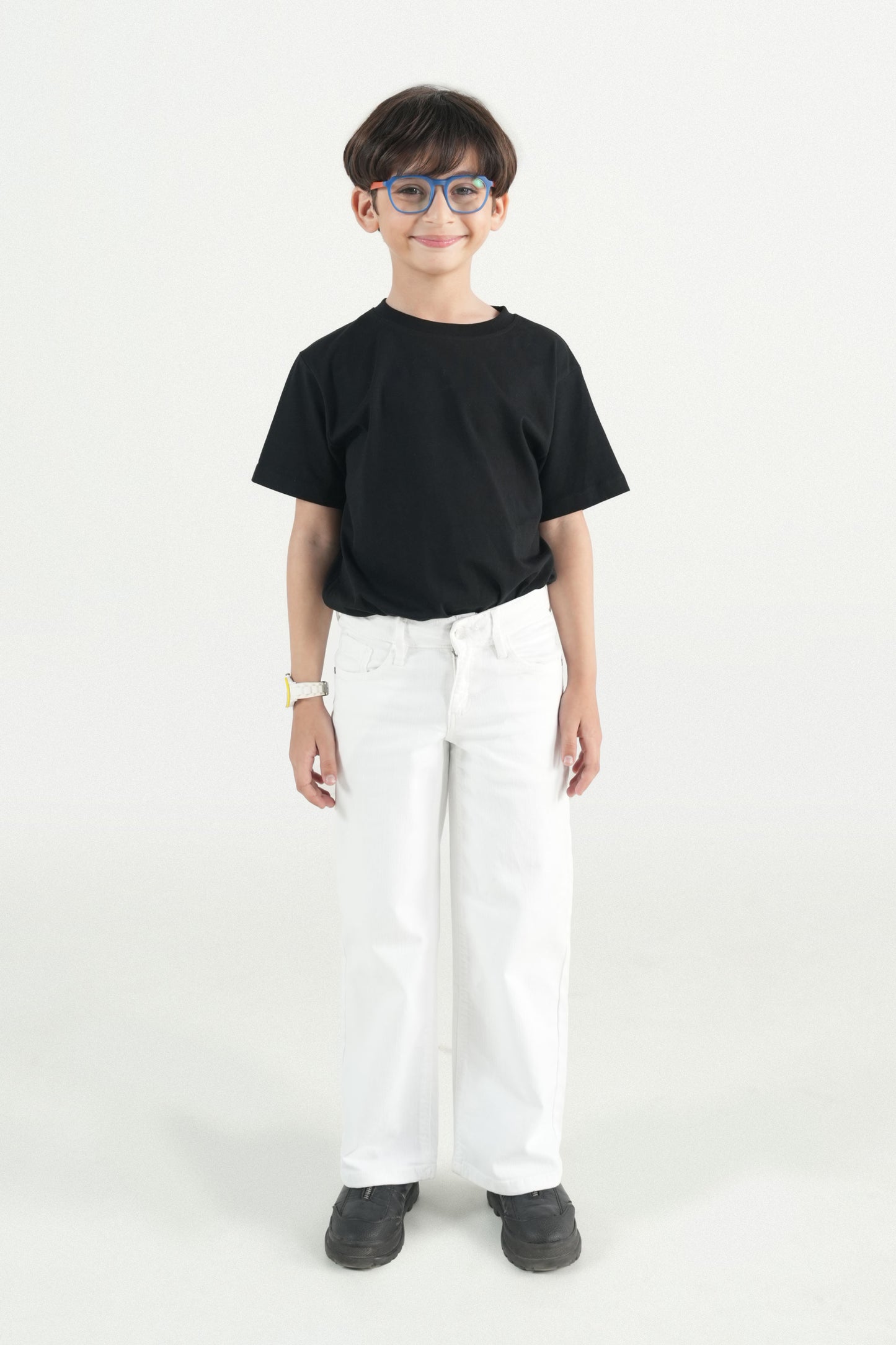 White Straight Fit Jeans