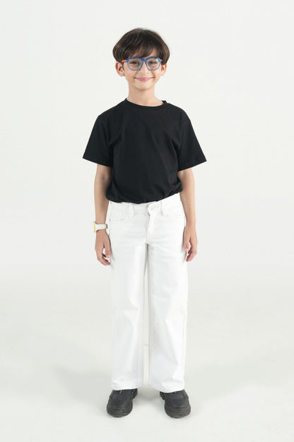 White Straight Fit Jeans
