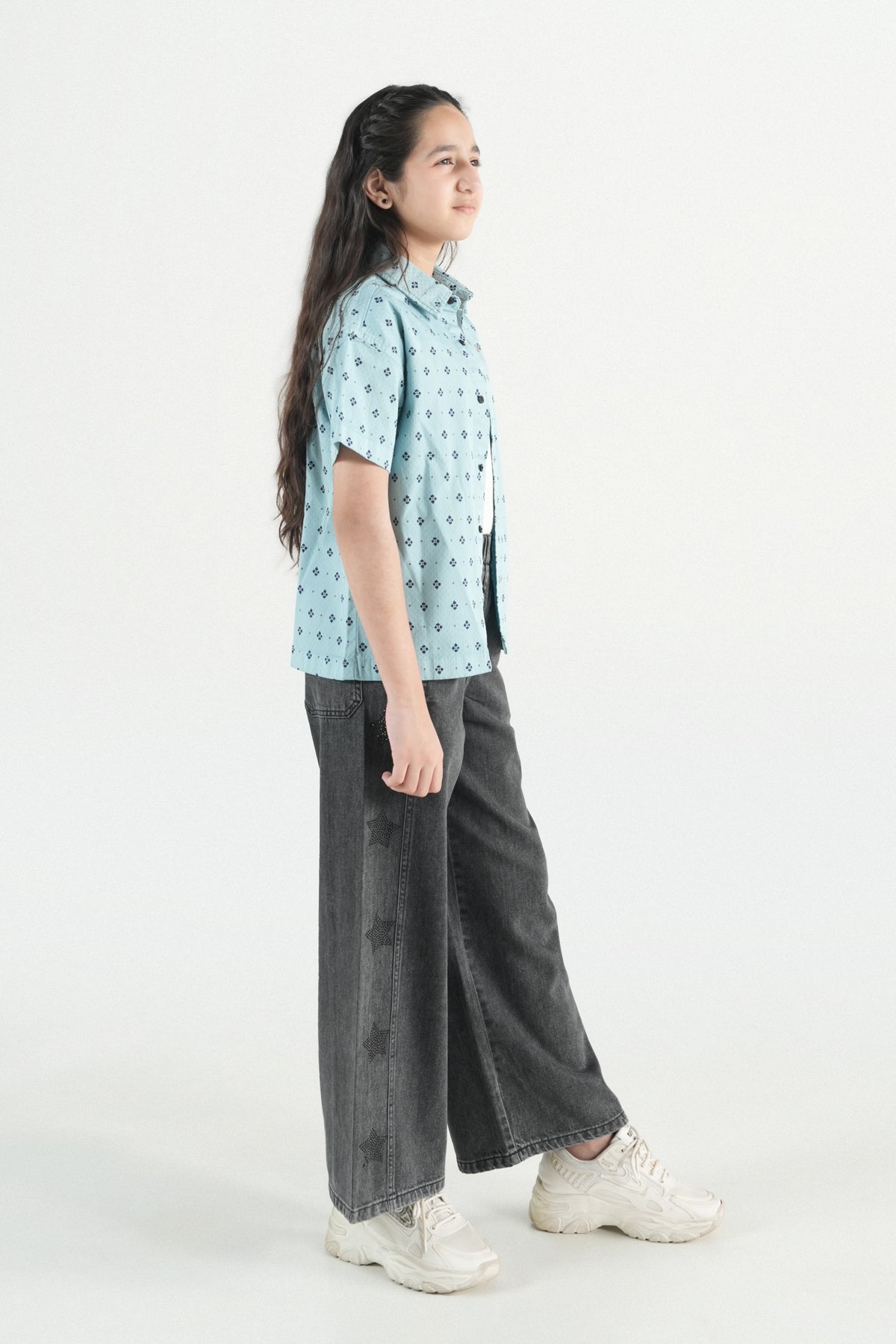 Hawaiian Mini Print Shirt – Sky Blue