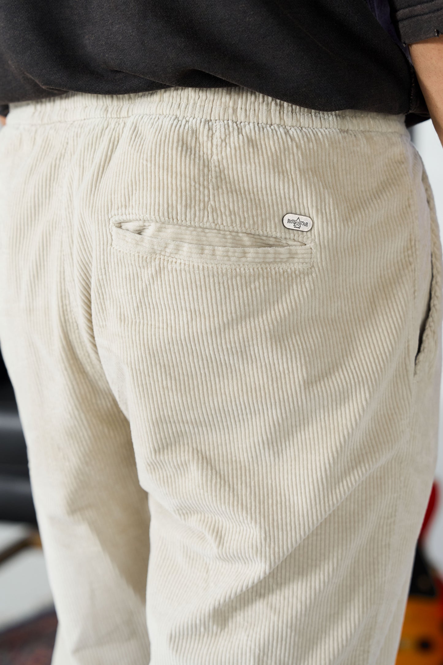 Beige Corduroy  Pant shop at Rockstar Jeans