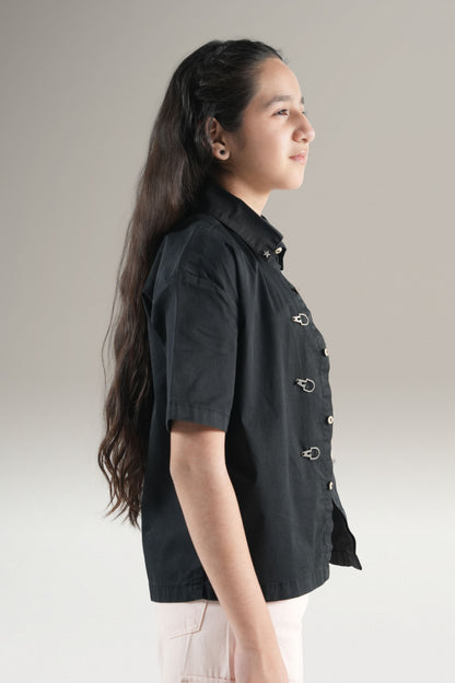 Black Iron Clasp Shirt