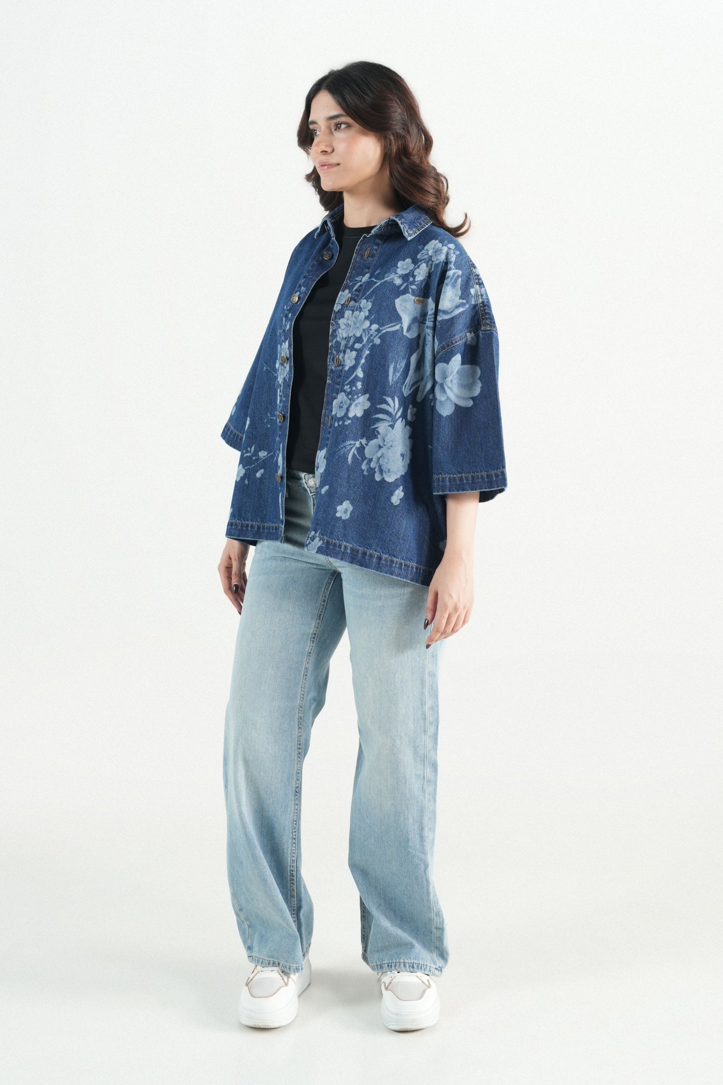 Button Down Floral Print Shirt