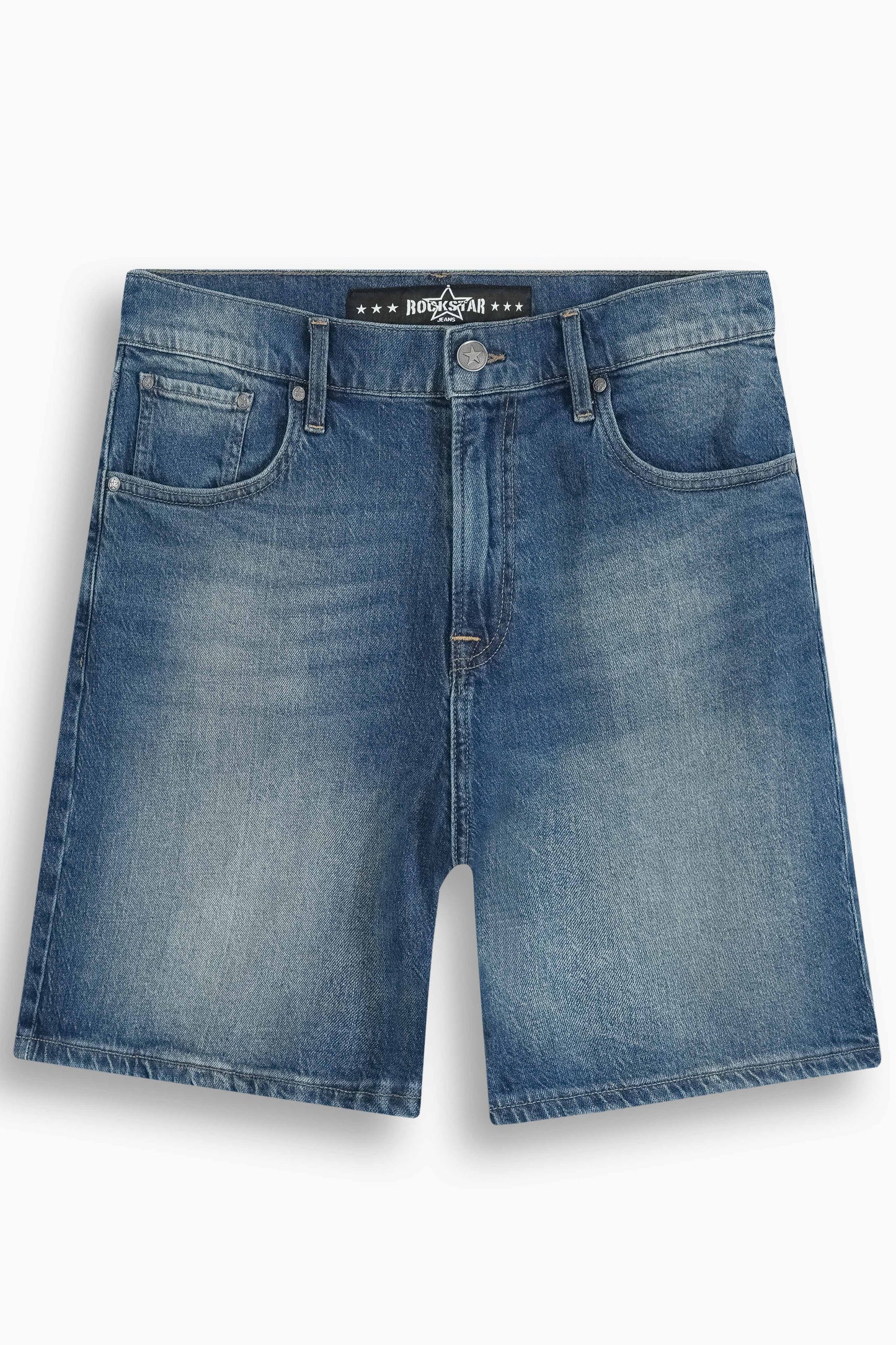 Baggy Fit Denim Short Dark Blue
