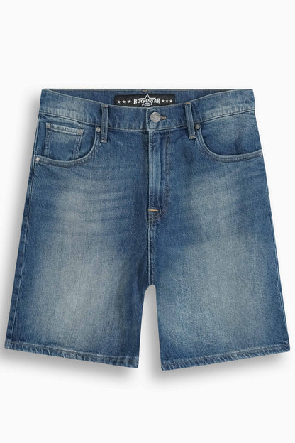 Baggy Fit Denim Short Dark Blue