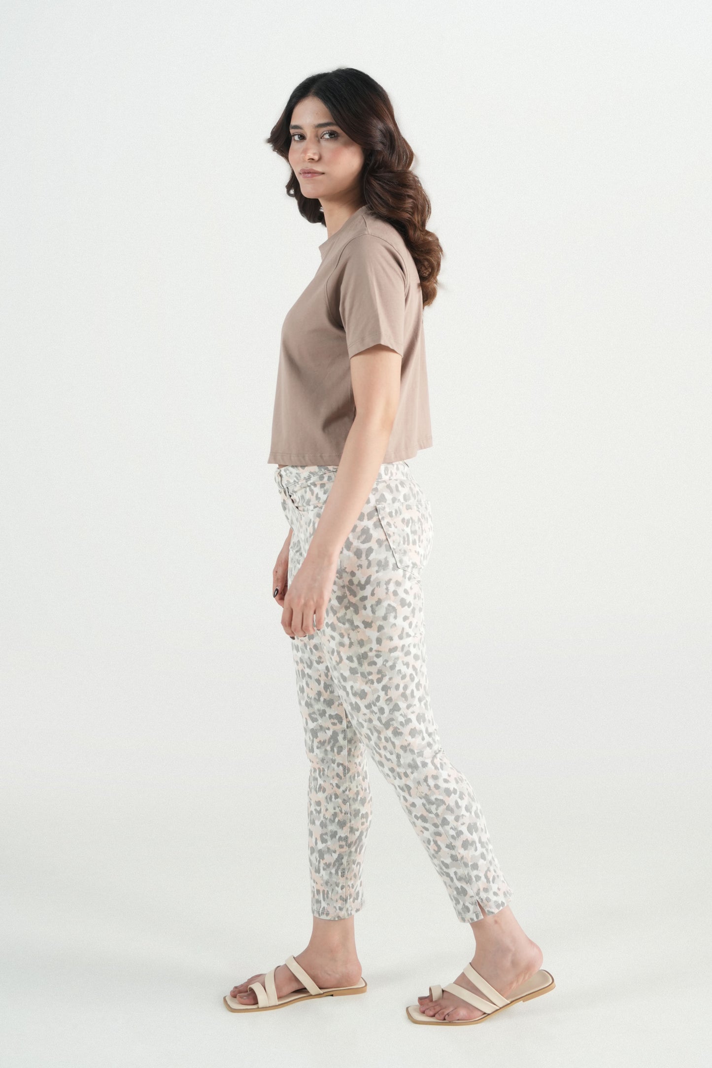 Leo Print Stretch Capri