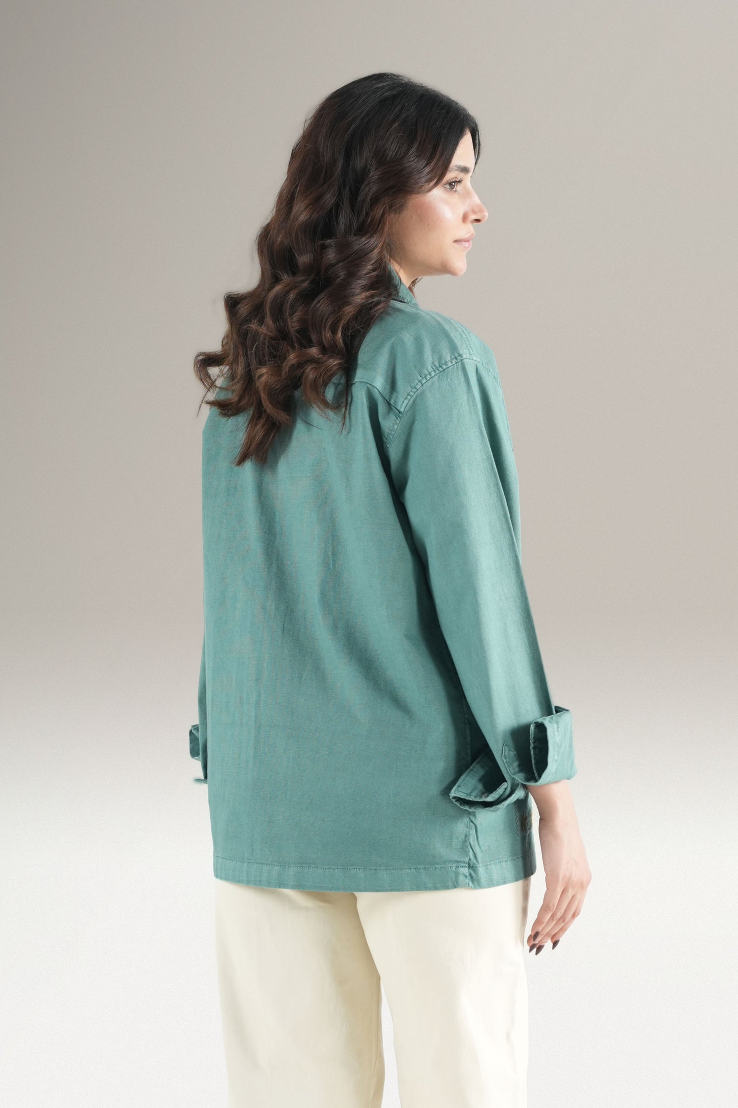 Women Truck Star  Aqua Shirt
