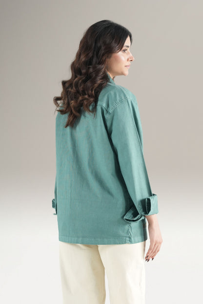 Women Truck Star  Aqua Shirt