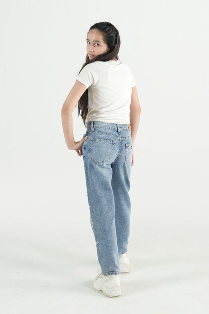 Rhinestone Star Jeans