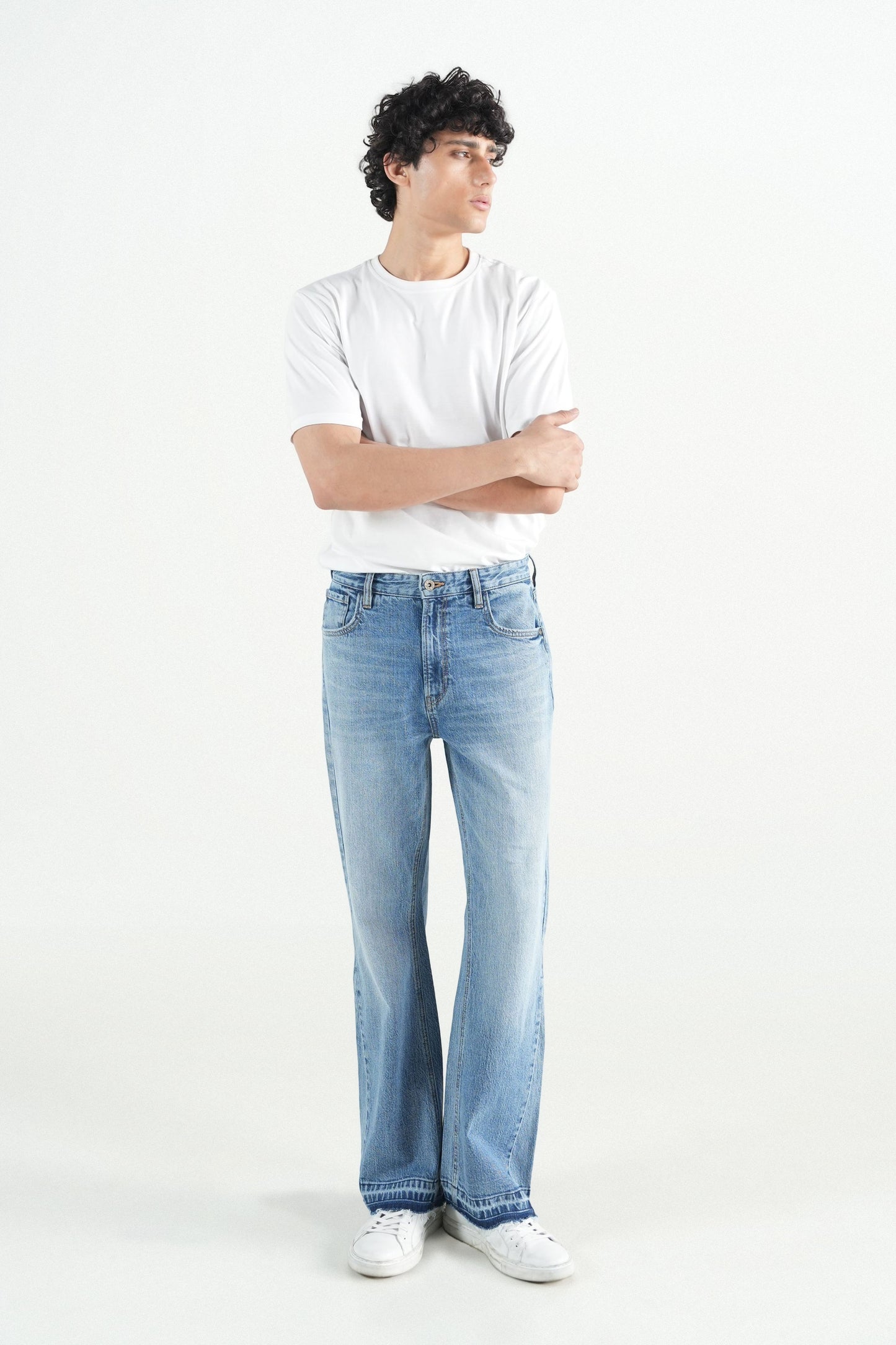 Flare Fit Jeans Mid Blue
