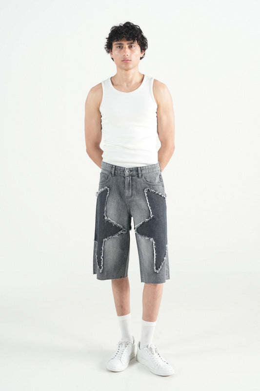 Star Dark  Patch Jorts