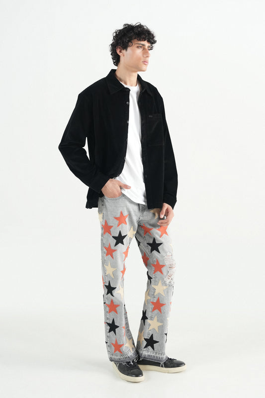 Oversized Black Corduroy Jacket