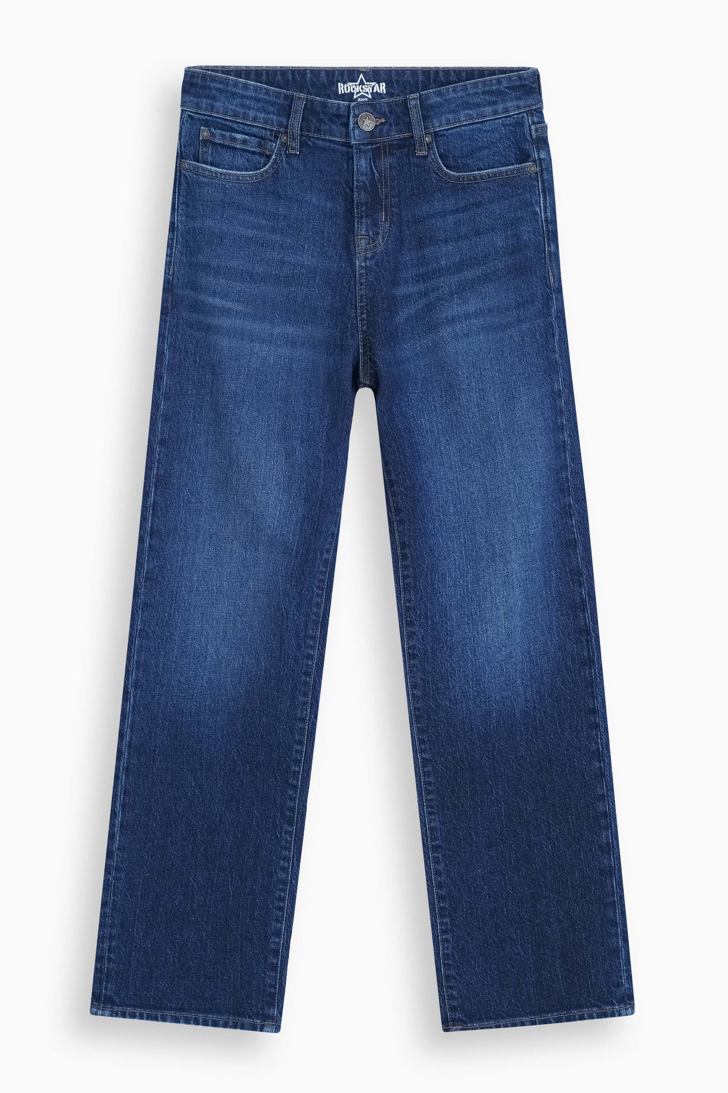 Loose Straight Fit Jeans Dark Blue