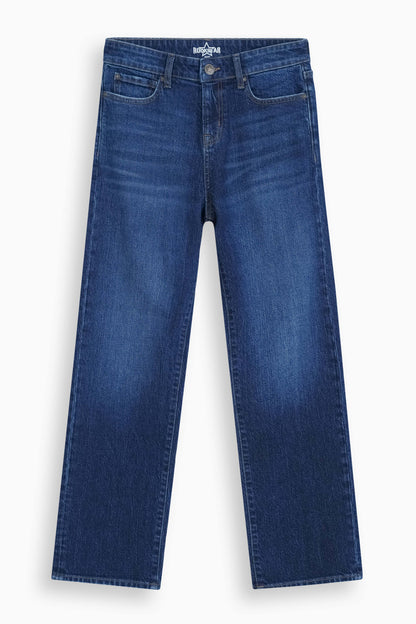 Loose Straight Fit Jeans Dark Blue