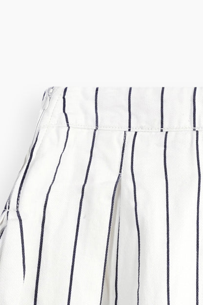 Striped Skirt With Inner Shorts