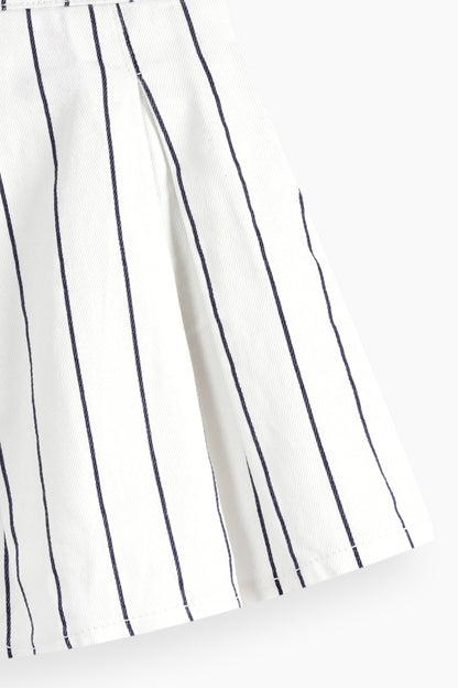 Striped Skirt With Inner Shorts
