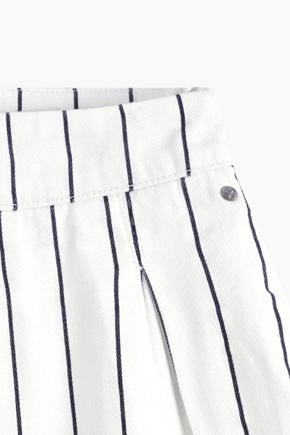 Striped Skirt With Inner Shorts