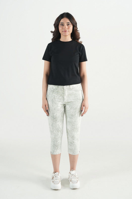 Printed Stretch Capri
