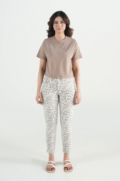 Leo Print Stretch Capri