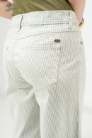 Green Bermuda Striped Shorts