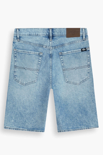 Baggy Fit Denim Shorts Light Blue
