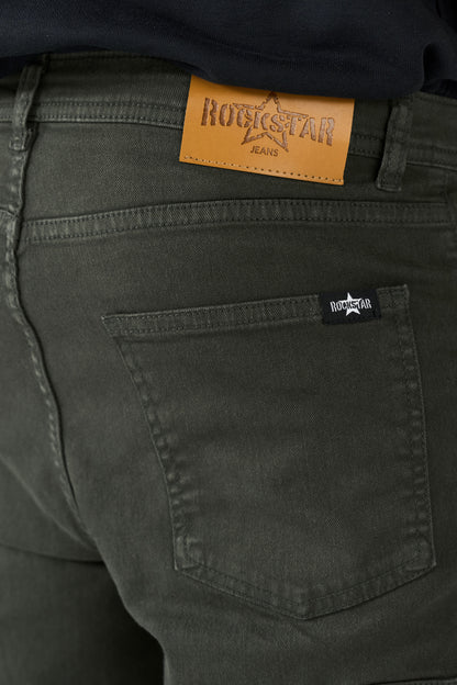 Green Stretch Cargo shop at rockstar jeans
