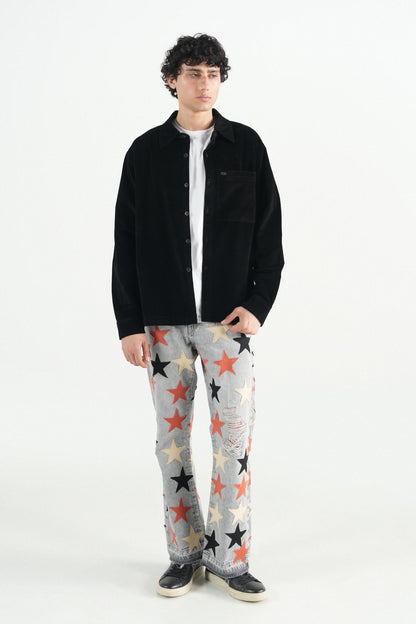 Oversized Black Corduroy Jacket